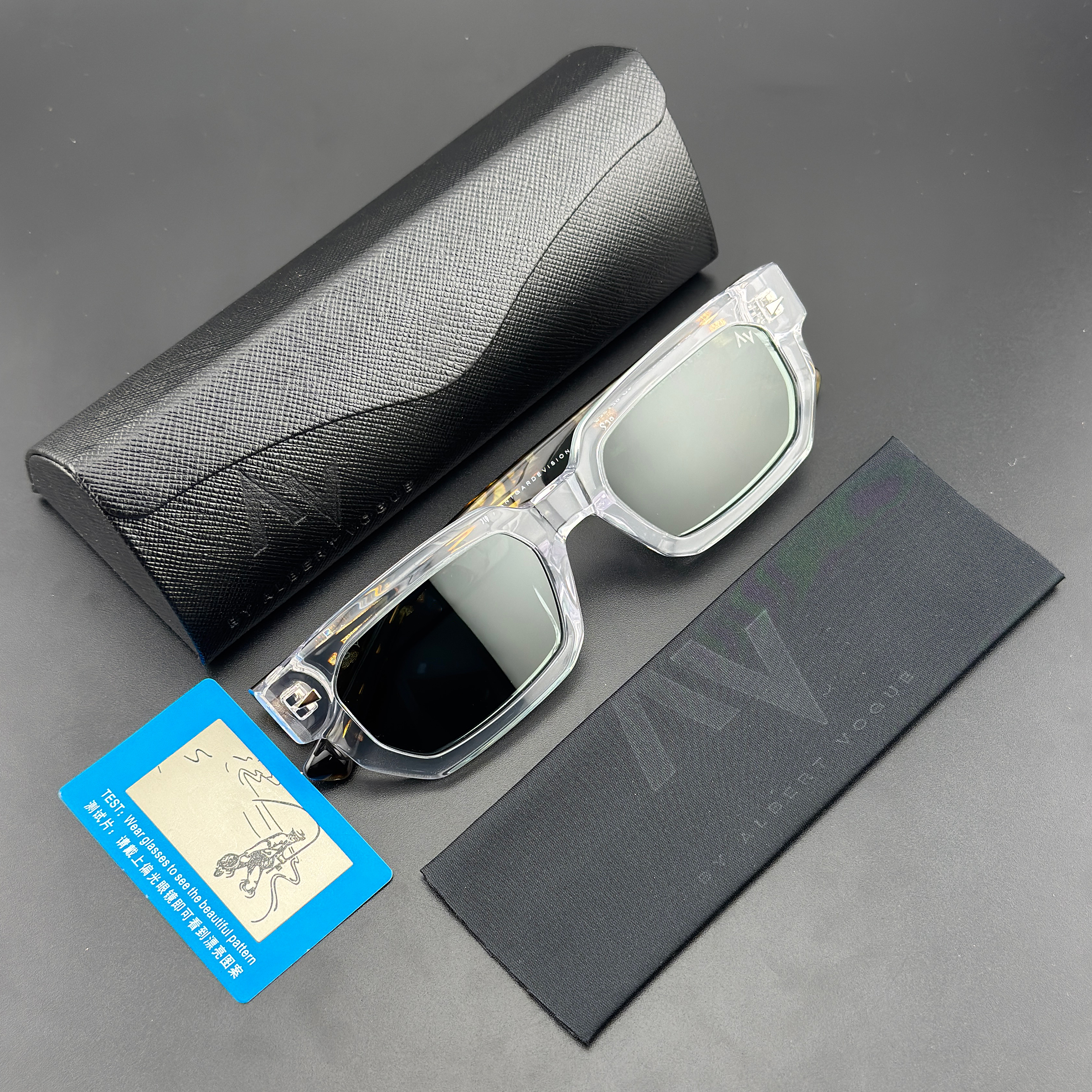 عینک آفتابی مستطیلی آلبرت وگ مدل S32129C3 Acetate Avantgarde Visionary