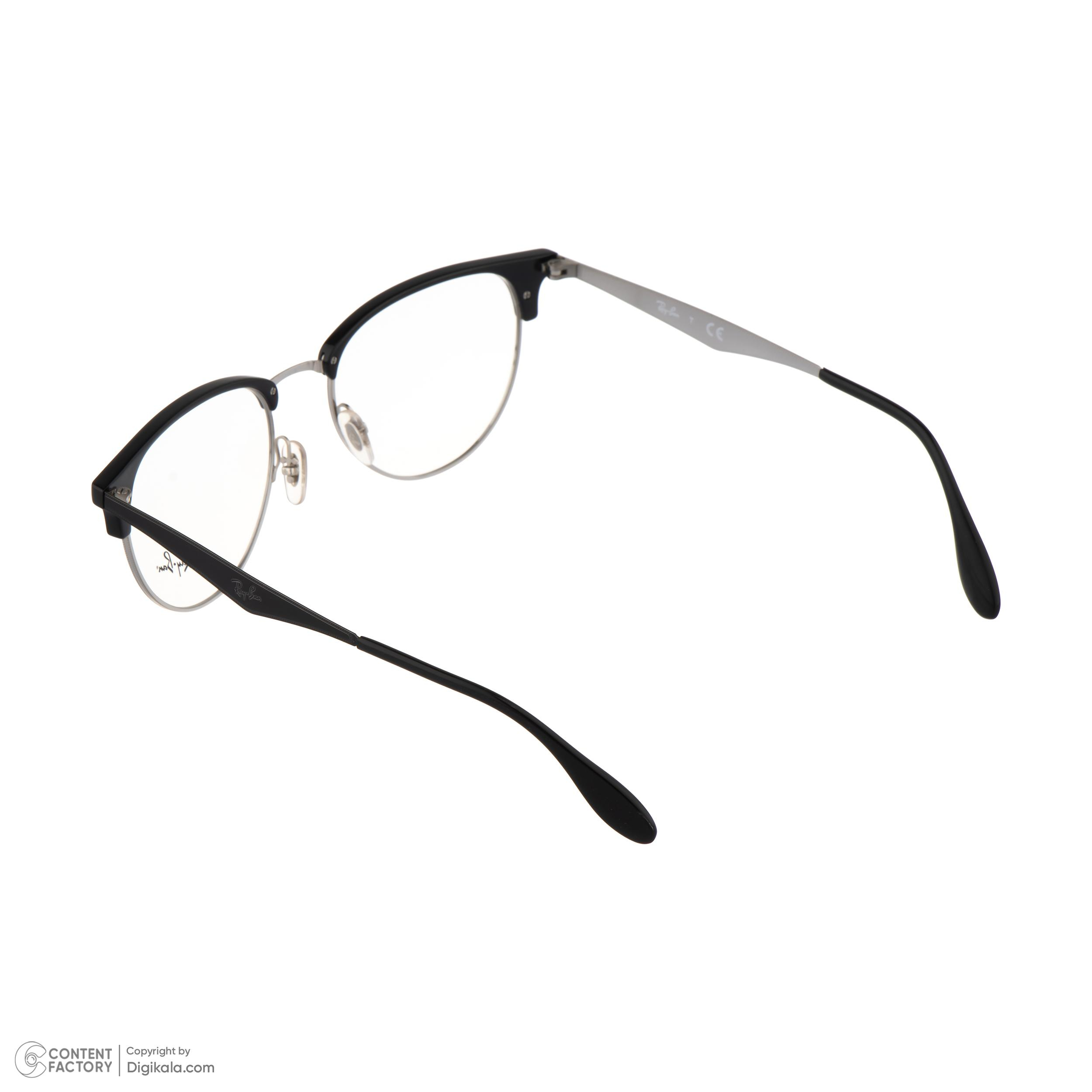فریم عینک طبی کلاب مستر (Clubmaster) ری بن مدل 0RX6396-2932 مناسب برای صورت گرد، لوزی و مربع