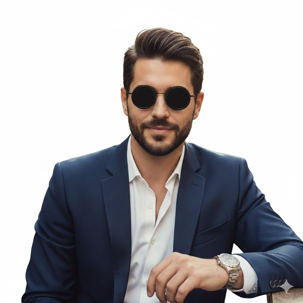 عینک آفتابی گرد دیتا مدل چرخشی کد 2318h