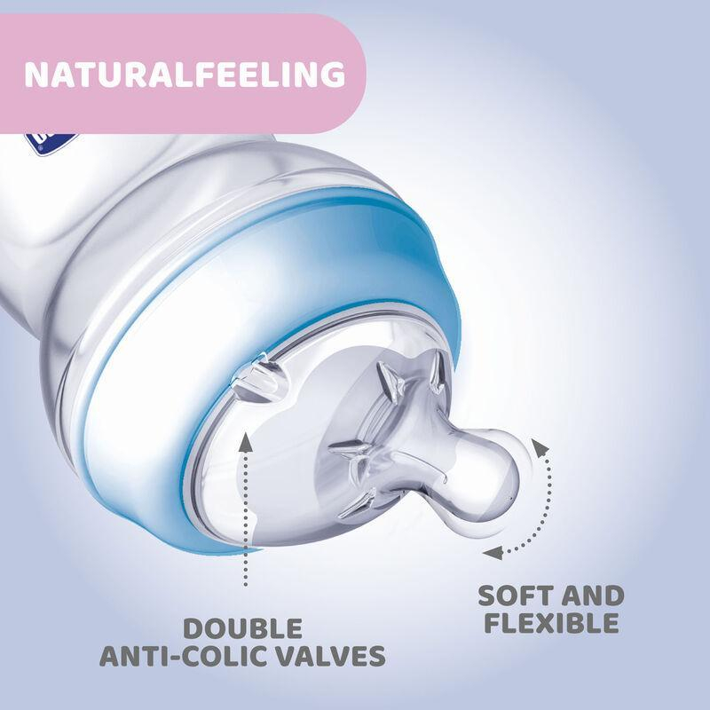 شیشه شیر چیکو مدل Natural Feeling ظرفیت 150 میلی لیتر