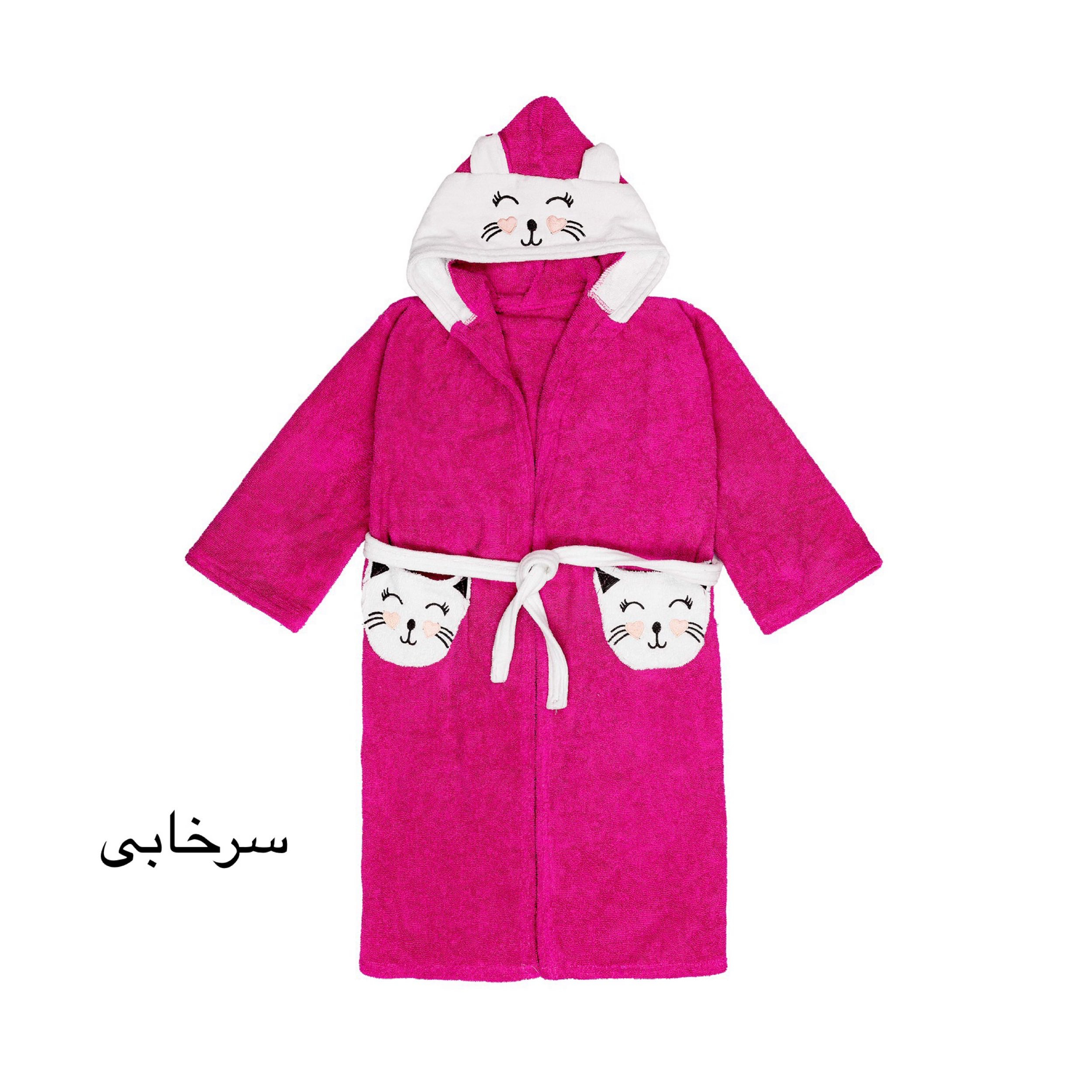 حوله پالتویی کودک و نوزاد هنرمند مدل cat سایز 80×70 سانتی متر