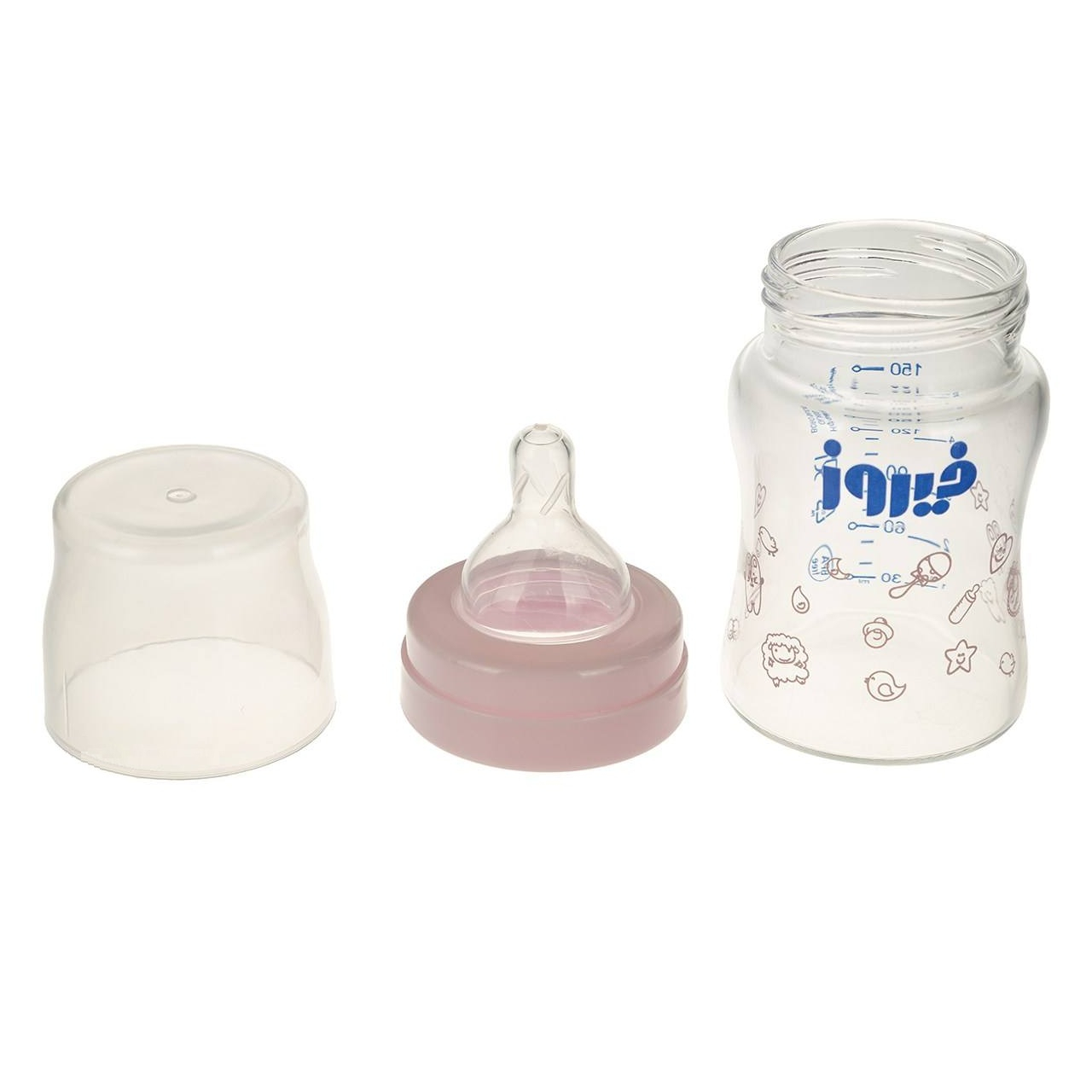 شیشه شیر فیروز مدل Pyrex ظرفیت 150 میلی لیتر مجموعه دو عددی