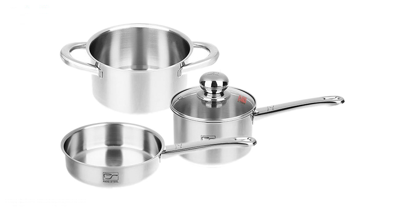 ست ظرف غذای کودک پارس استیل مدل Metal Handle