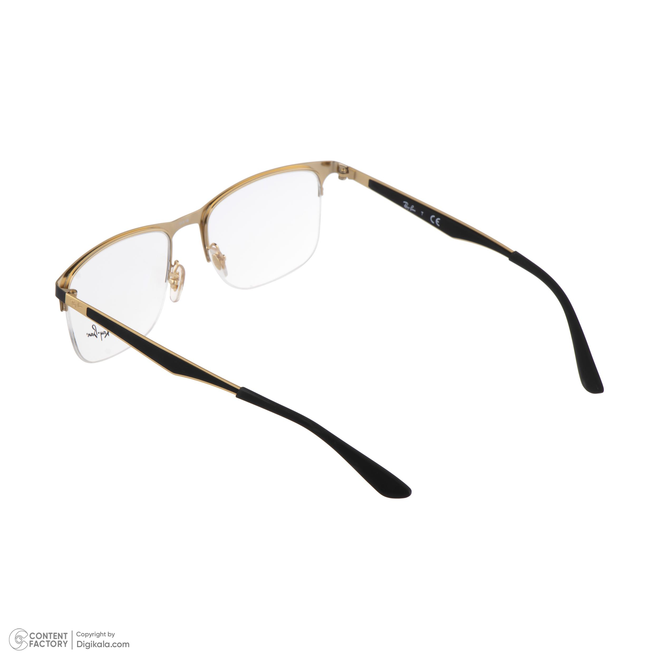 فریم عینک طبی کلاب مستر (Clubmaster) ری بن مدل 0RX6362-2890 مناسب برای صورت بیضی، مثلث، مربع و مستطیل