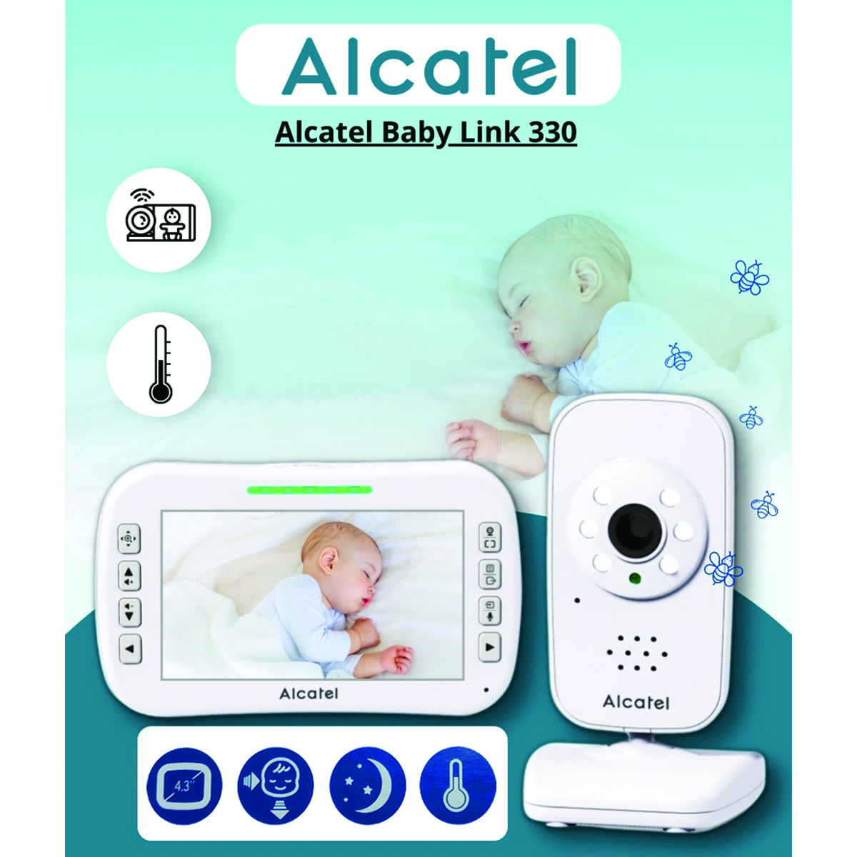 پیجر تصویری اتاق کودک آلکاتل مدل BABY LINK 330