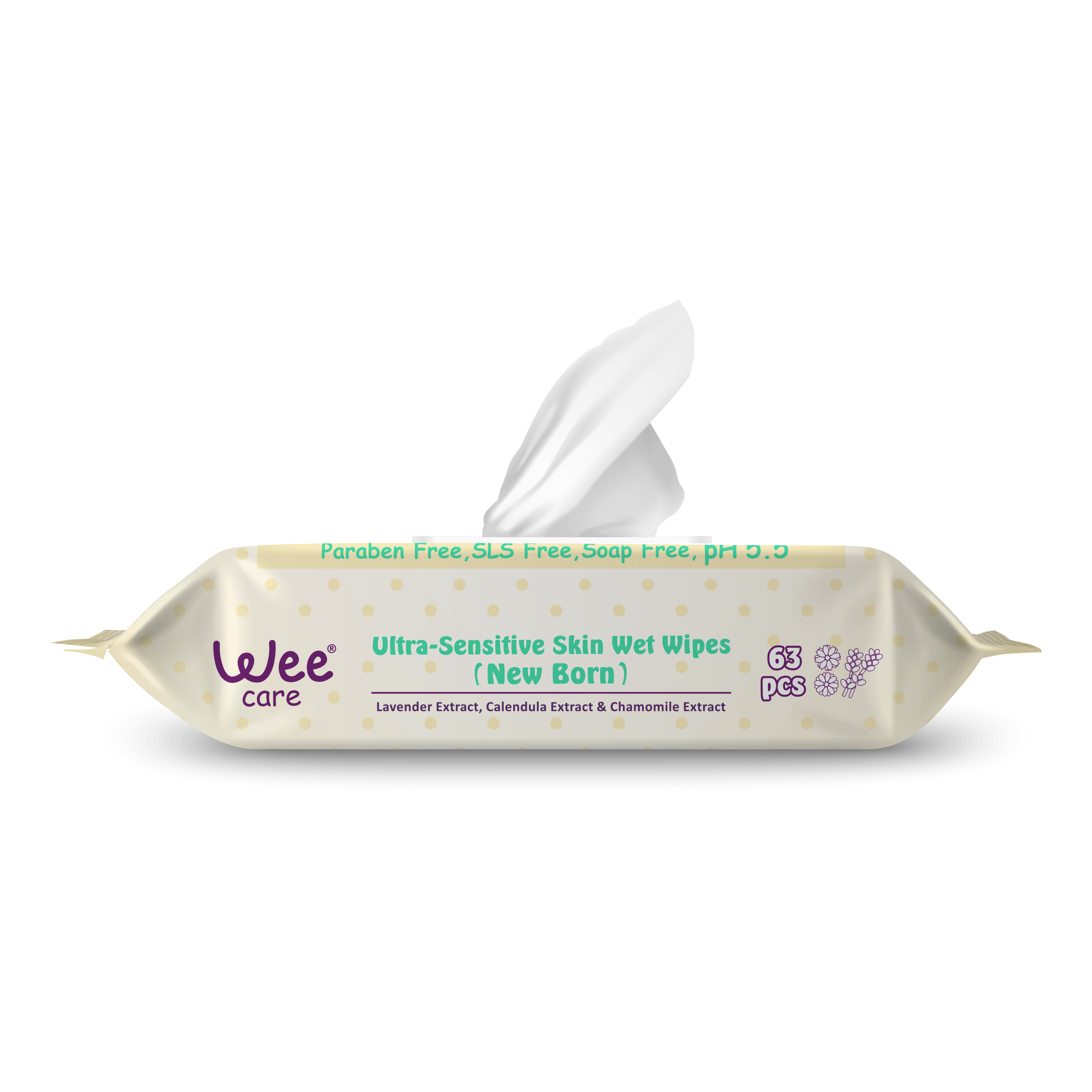 دستمال مرطوب کودک وی کر مدل Ultra Sensitive سه بسته 63 عددی