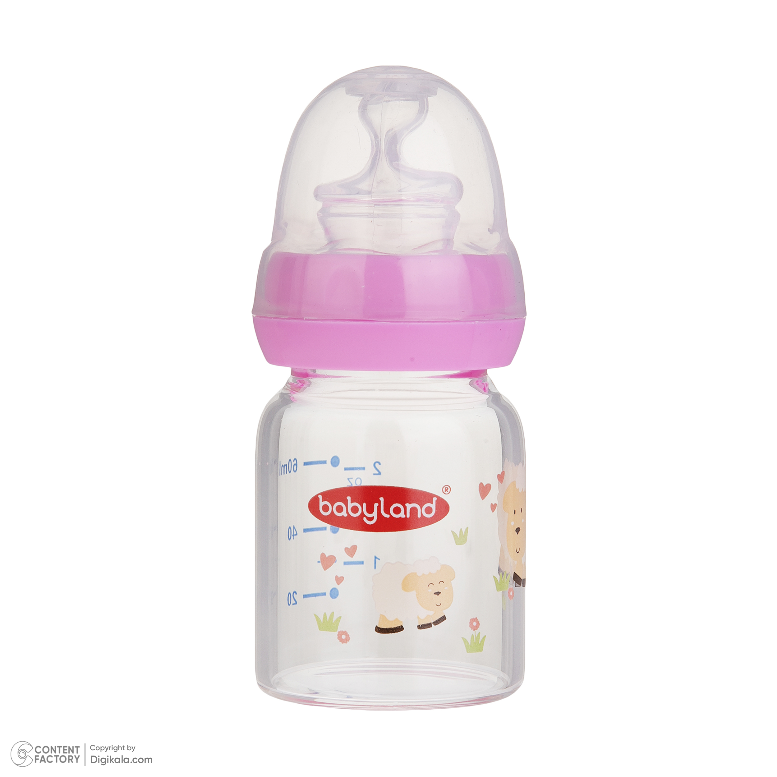 شیشه شیر بیبی لند مدل کلاسیک ارتودنسی پیرکس کد 05403 گنجایش 60 میلی لیتر