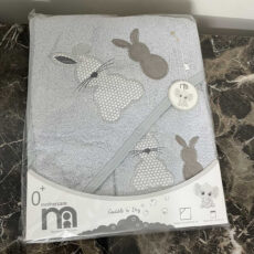 ست حوله نوزادی مادرکر طرح گلدوزی مدل Rabbit بهمراه لیف