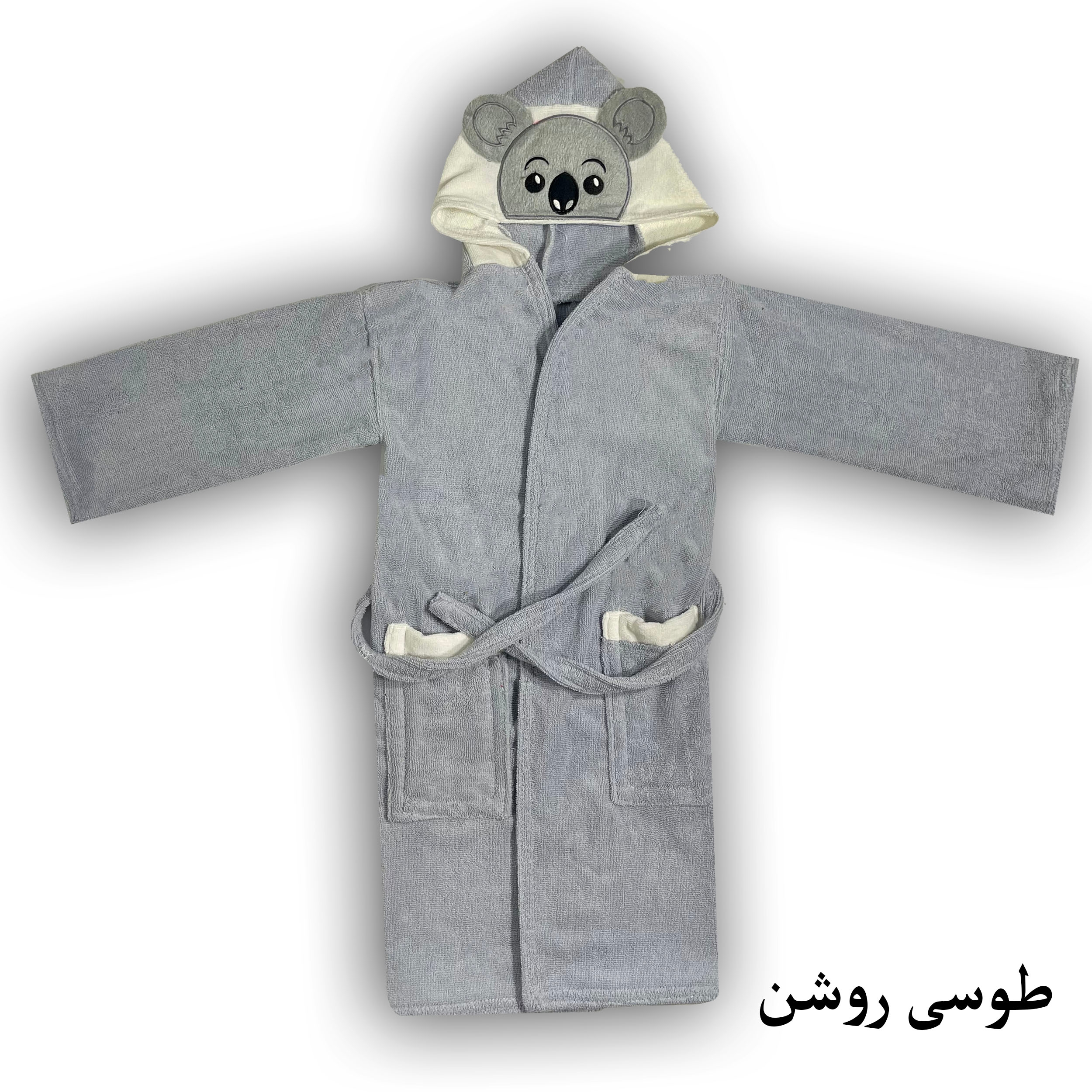 حوله پالتویی کودک هنرمند مدل جغد وخرس سایز 100x110 سانتیمتر