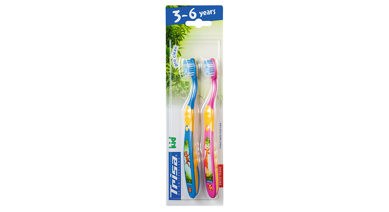 مسواک کودک تریزا مدل Pro Clean برای کودکان 3 تا 6 سال بسته 2 عددی
