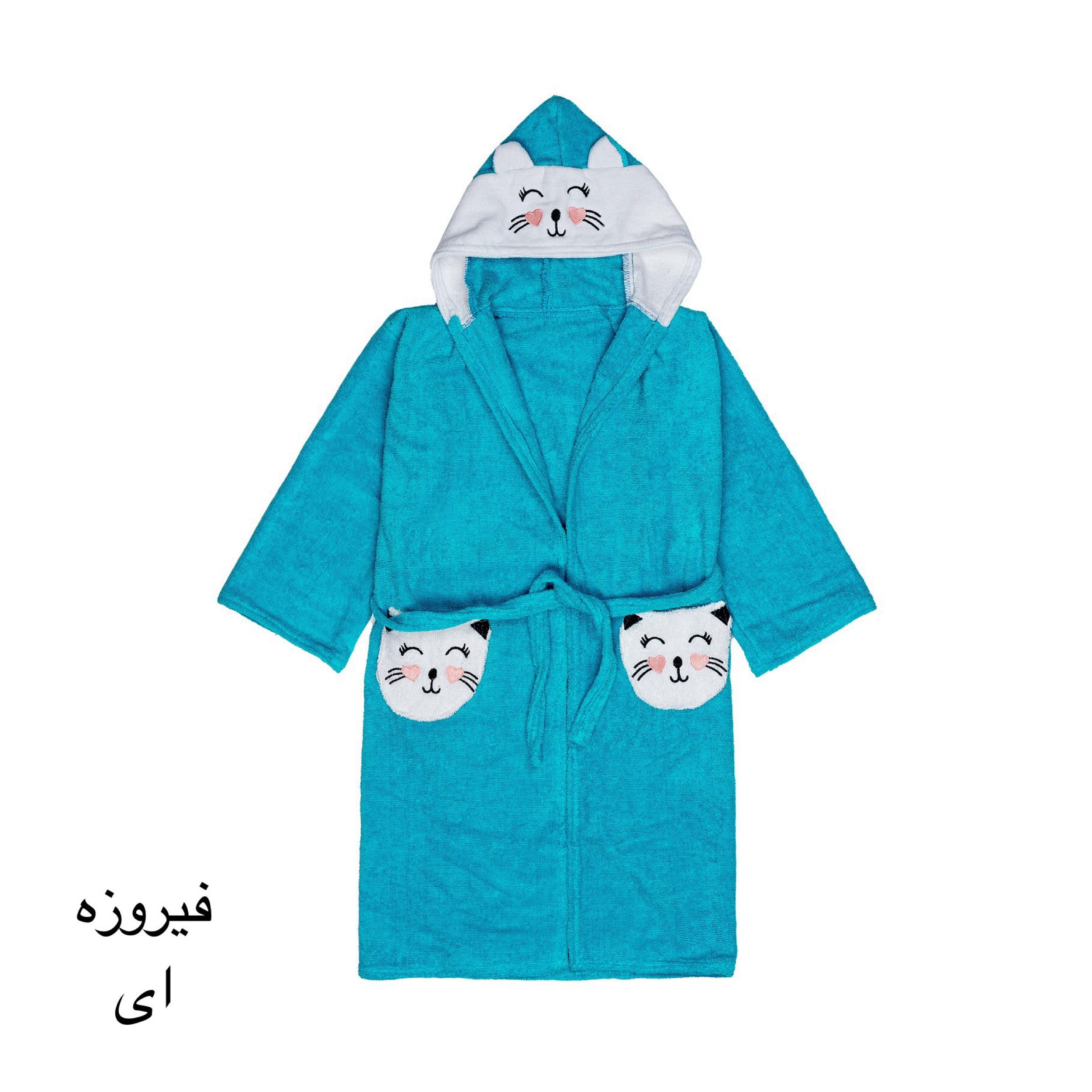 حوله پالتویی کودک هنرمند مدل cat سایز 110×100سانتی متر