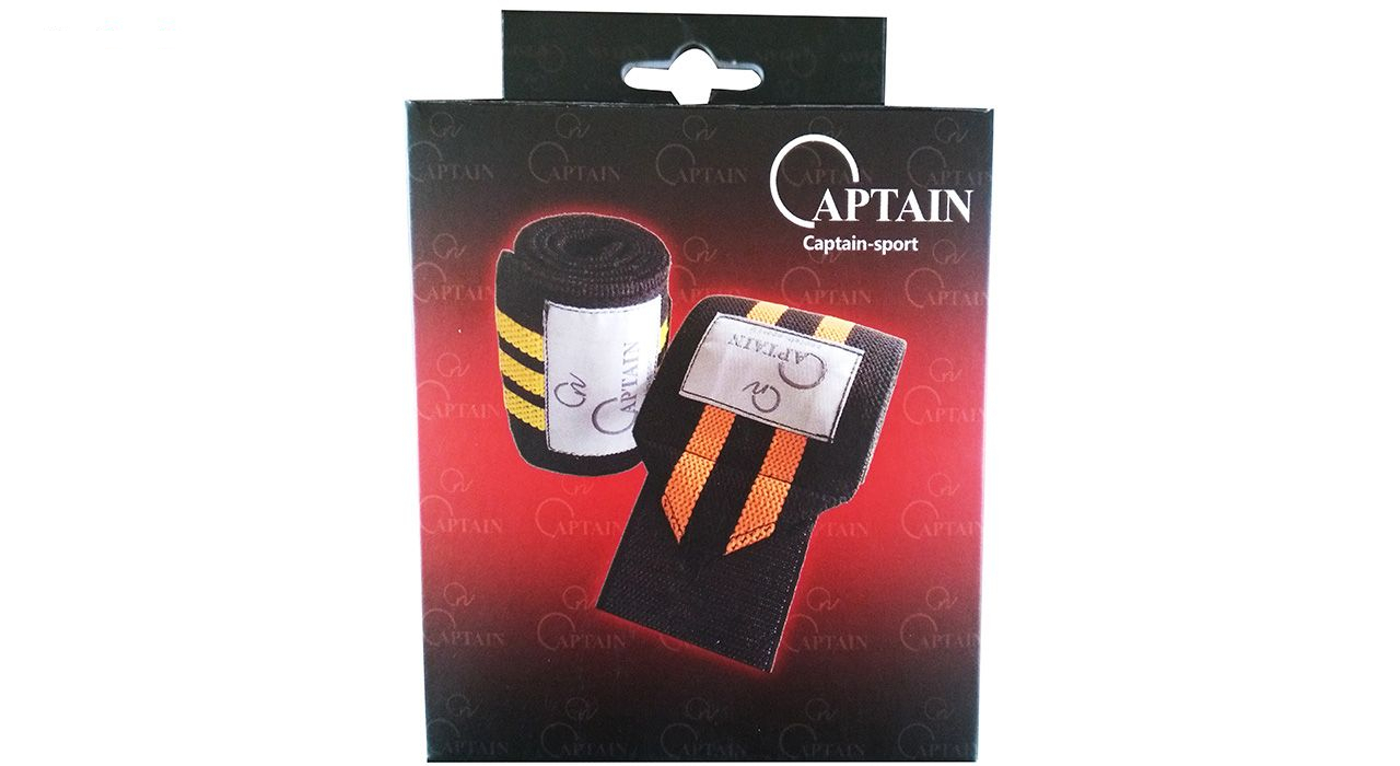 مچ بند بدنسازی کاپیتان اسپرت مدل WRIST بسته 2 عددی سایز freesize