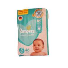 پوشک پمپرز مدل baby dry سایز 3 بسته 46 عددی مجموعه 3 عددی
