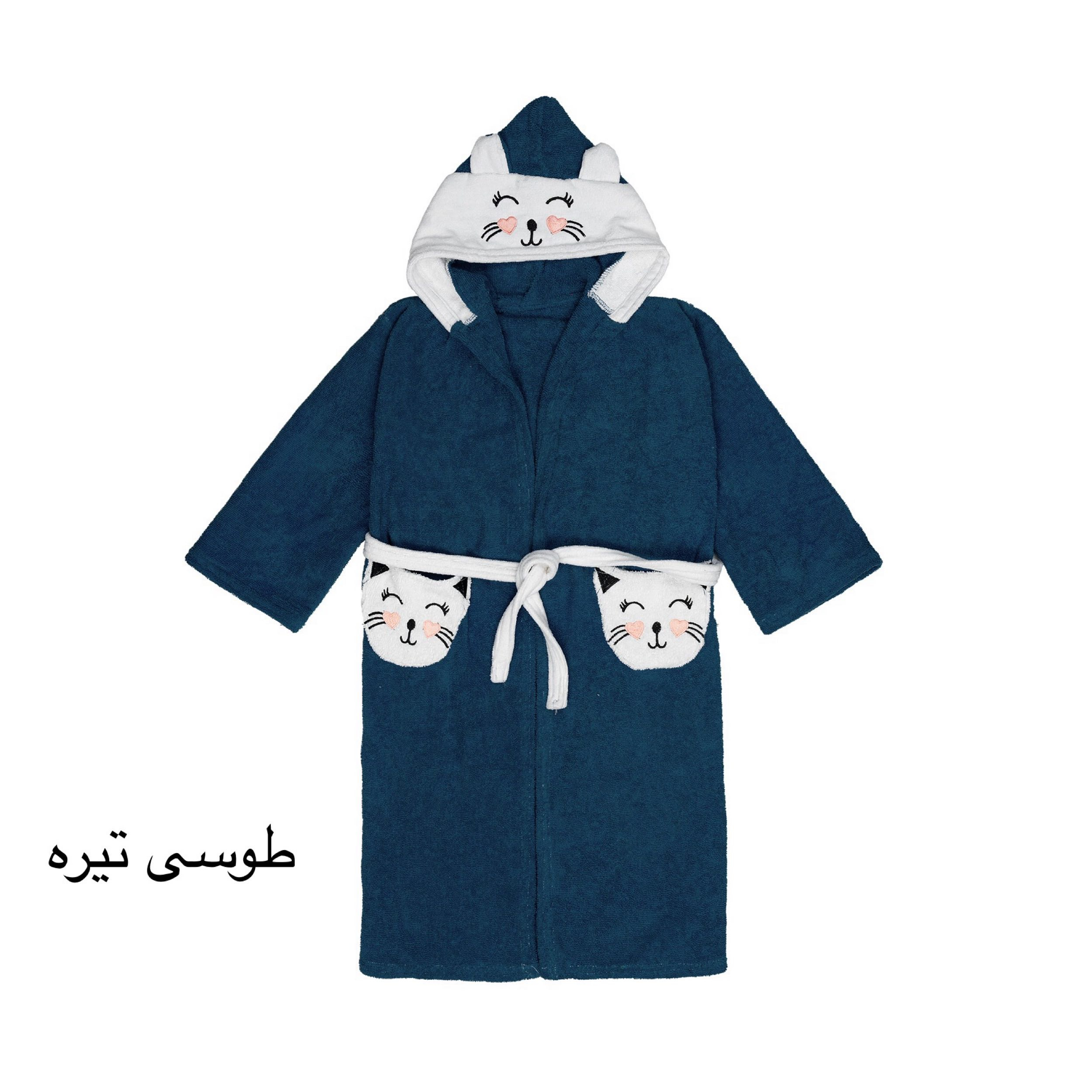 حوله پالتویی کودک و نوزاد هنرمند مدل cat سایز 80×70 سانتی متر