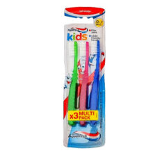 مسواک کودک آکوا فرش مدل FLEX با برس نرم بسته 3 عددی