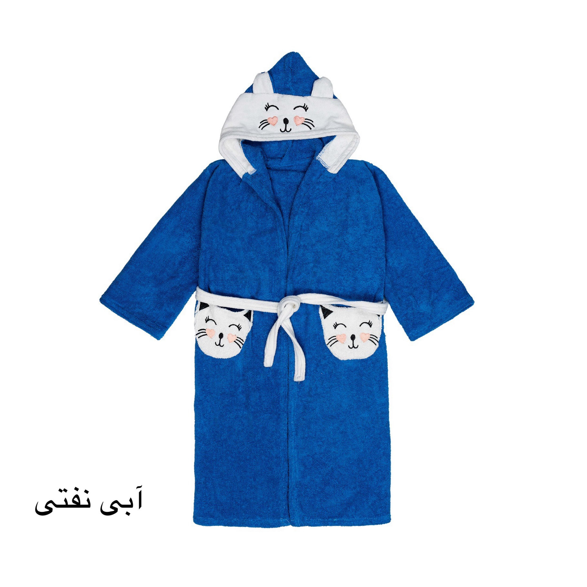حوله پالتویی کودک و نوزاد هنرمند مدل cat سایز 80×70 سانتی متر