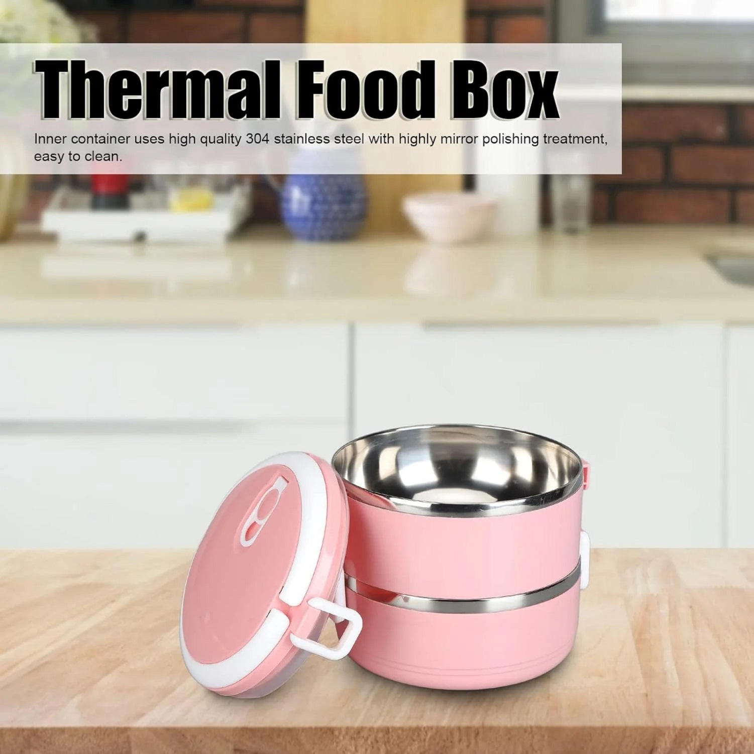 ظرف نگهدانده غذا مدل دو طبقه Lunch Box کد 1369n