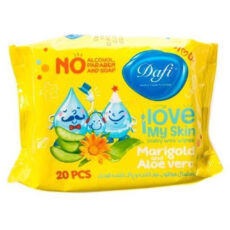 دستمال مرطوب کودک دافی مدل I Love My Skin بسته 20 عددی مجموعه 5 عددی