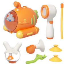 آبریز حمام کودک مدل Carrot Rabbit Shower مجموعه 8 عددی