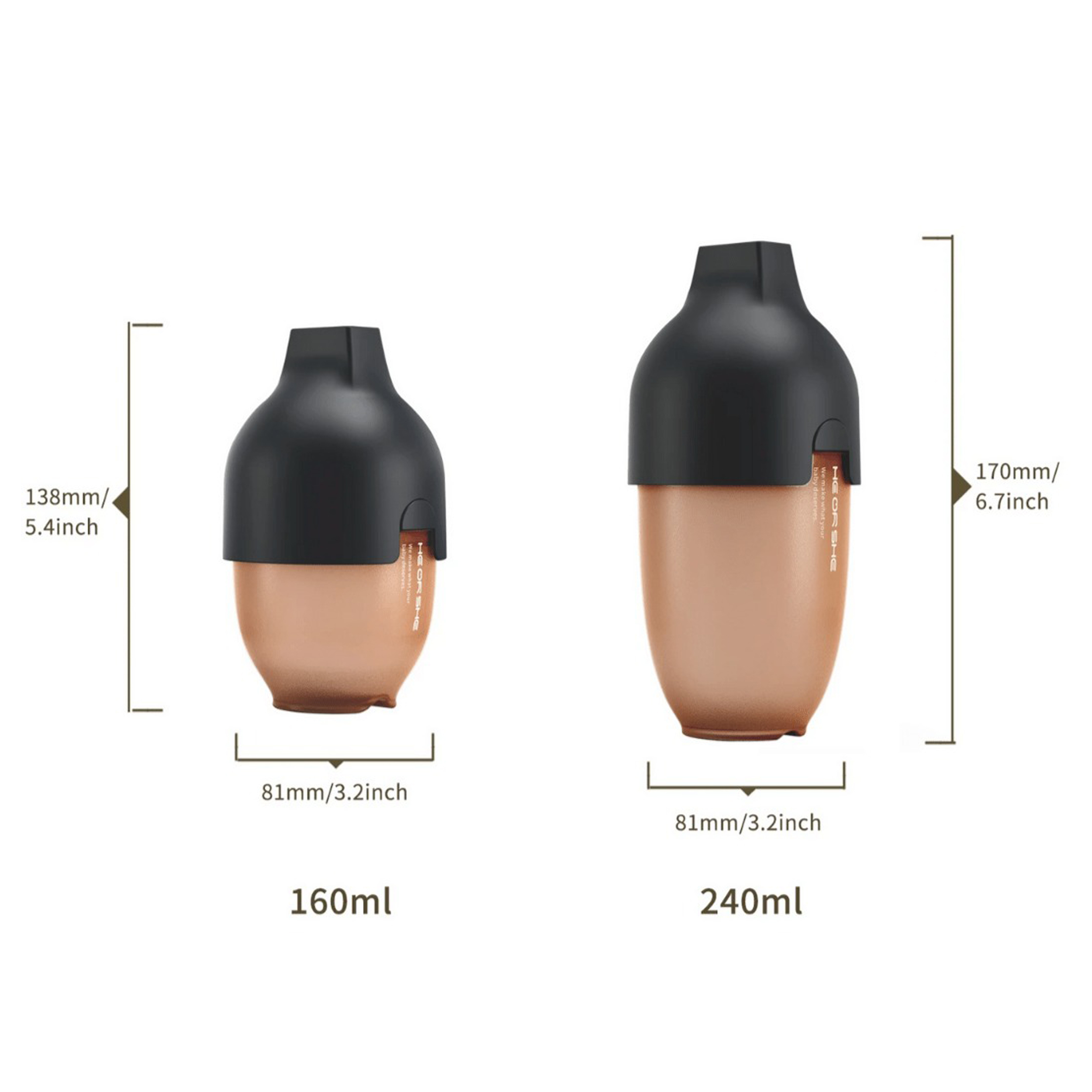 شیشه شیر هی ار شی مدل E20001LG حجم 240 میلی لیتر