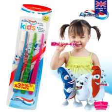 مسواک کودک آکوا فرش مدل FLEX با برس نرم بسته 3 عددی