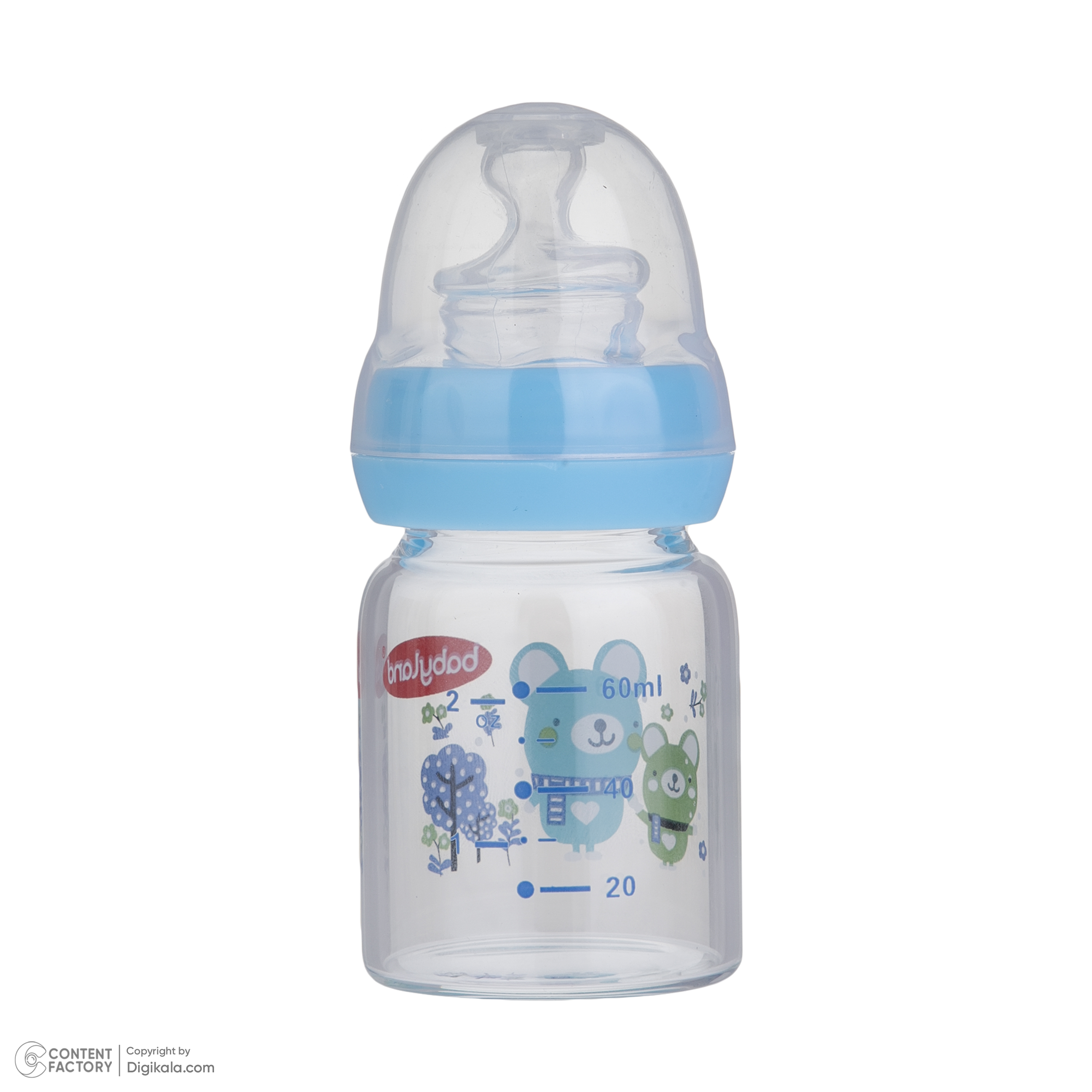 شیشه شیر بیبی لند مدل کلاسیک ارتودنسی پیرکس کد 05404 گنجایش 60 میلی لیتر