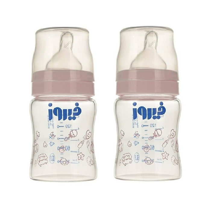 شیشه شیر فیروز مدل Pyrex ظرفیت 150 میلی لیتر مجموعه دو عددی