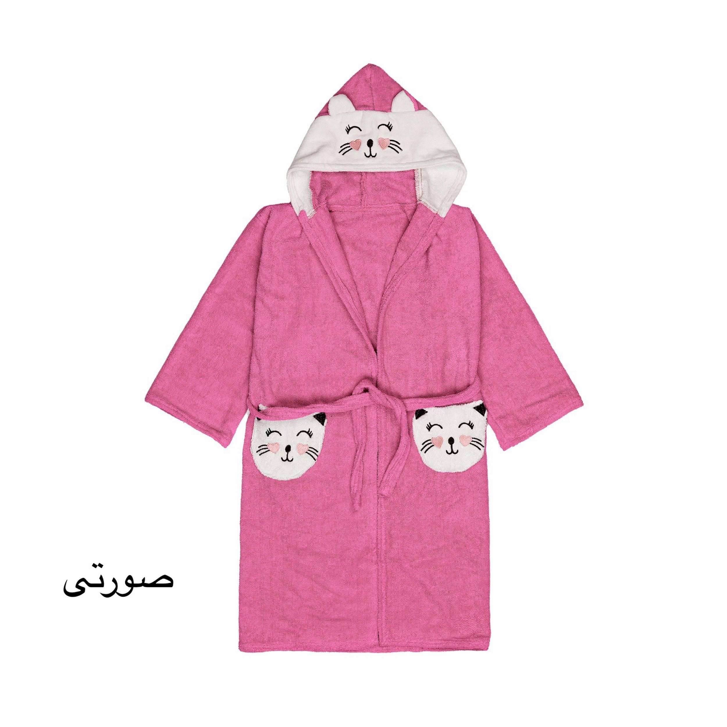 حوله پالتویی کودک هنرمند مدل cat سایز 110×100سانتی متر