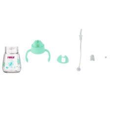 لیوان آبمیوه خوری کودک فارلین مدل نی دار سوپاپ دار کد AG-10024