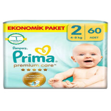 پوشک بچه پریما مدل Premium Care سایز 2 بسته 60 عددی