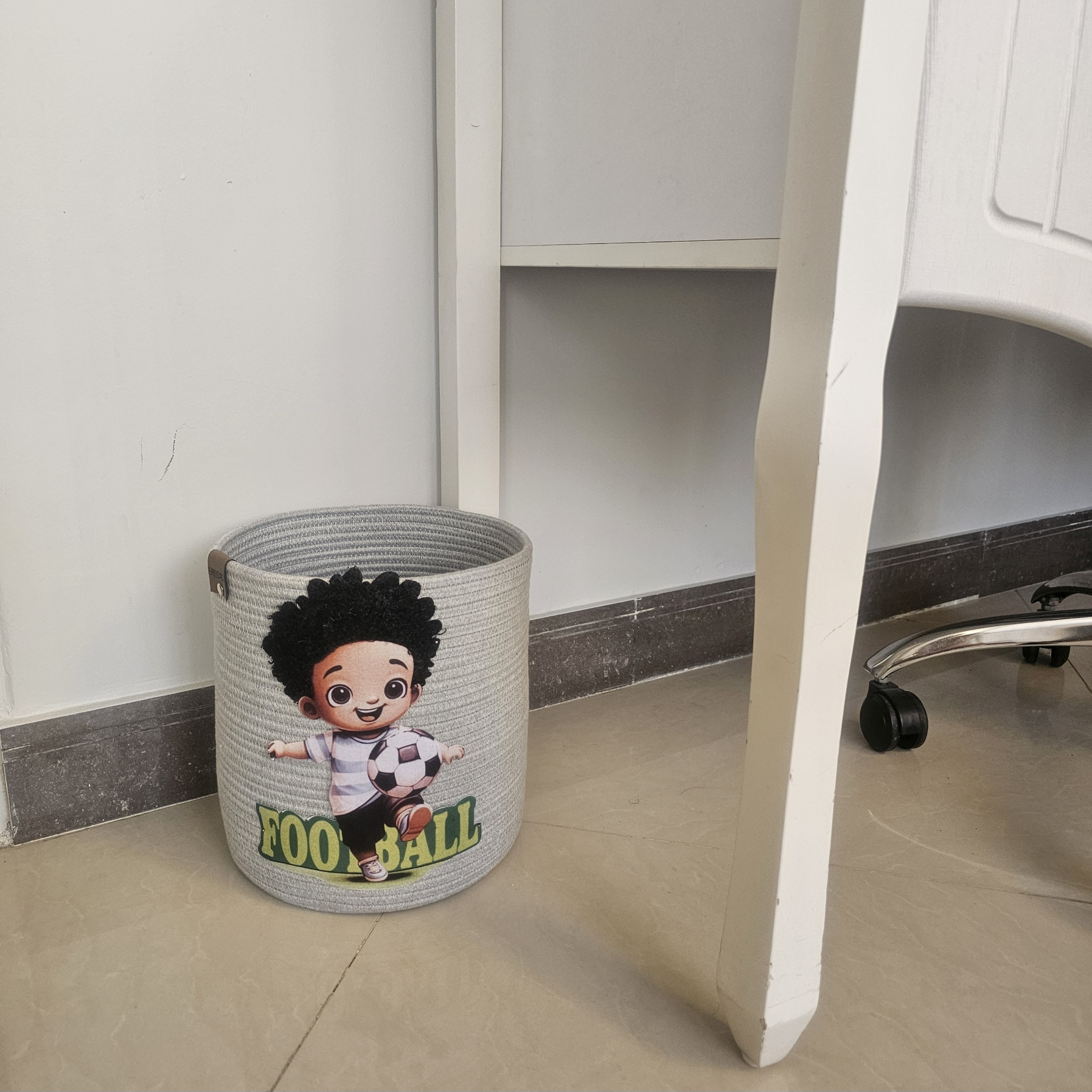 سطل زباله اتاق کودک لالیپاپ مدل فوتبال