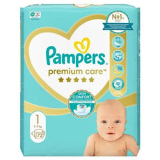 پوشک بچه پمپرز مدل premium care سایز ۱ بسته ۷۲ عددی