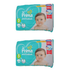پوشک پریما مدل Aktif سایز 5 بسته 46 عددی مجموعه 2 عددی