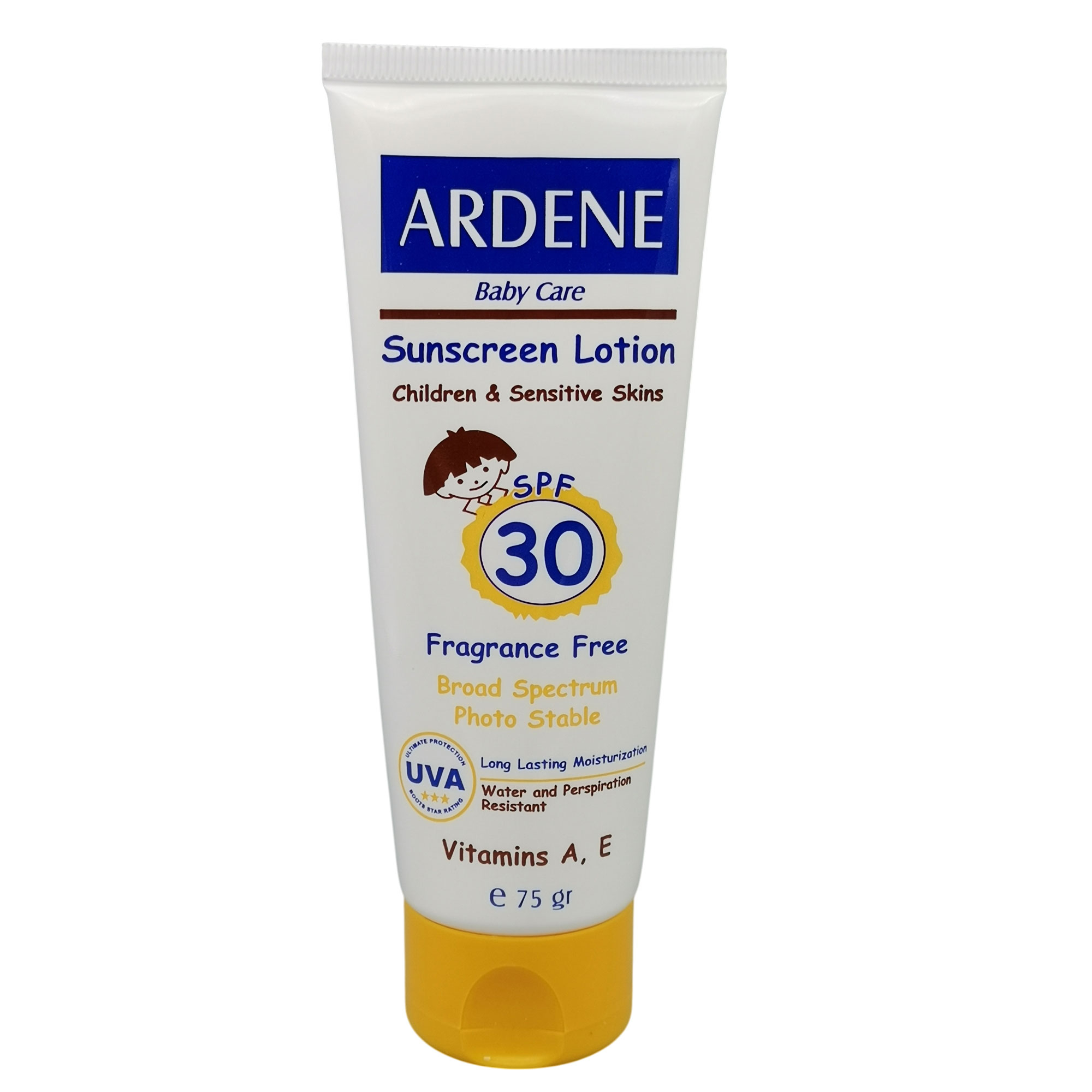لوسیون ضد آفتاب بچه آردن مدل SPF 30 حجم 75 میلی لیتر مجموعه چهار عددی