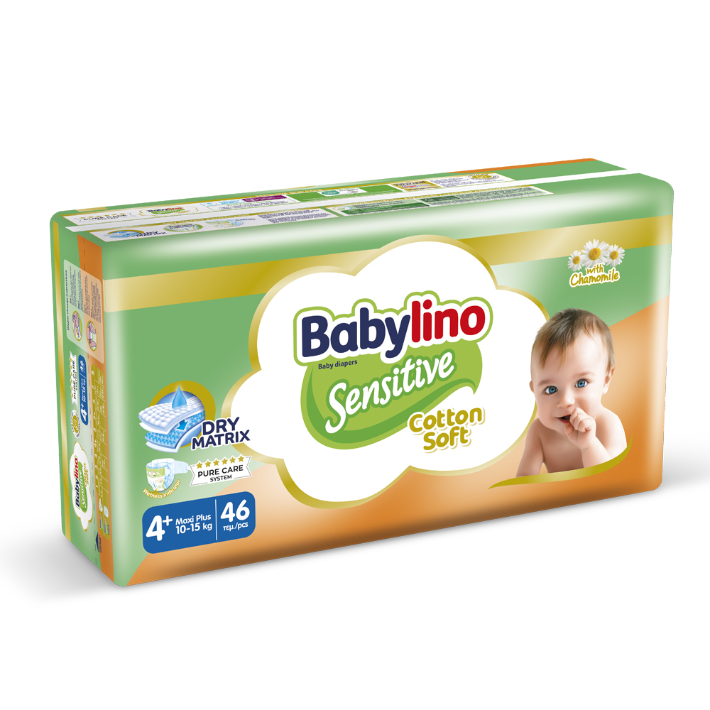 پوشک بچه ضد حساسیت بیبی لینو مدل Value Pack سایز +4 بسته 46 عددی