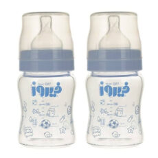 شیشه شیر فیروز مدل Pyrex ظرفیت 150 میلی لیتر مجموعه دو عددی