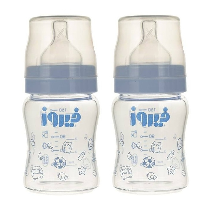 شیشه شیر فیروز مدل Pyrex ظرفیت 150 میلی لیتر مجموعه دو عددی
