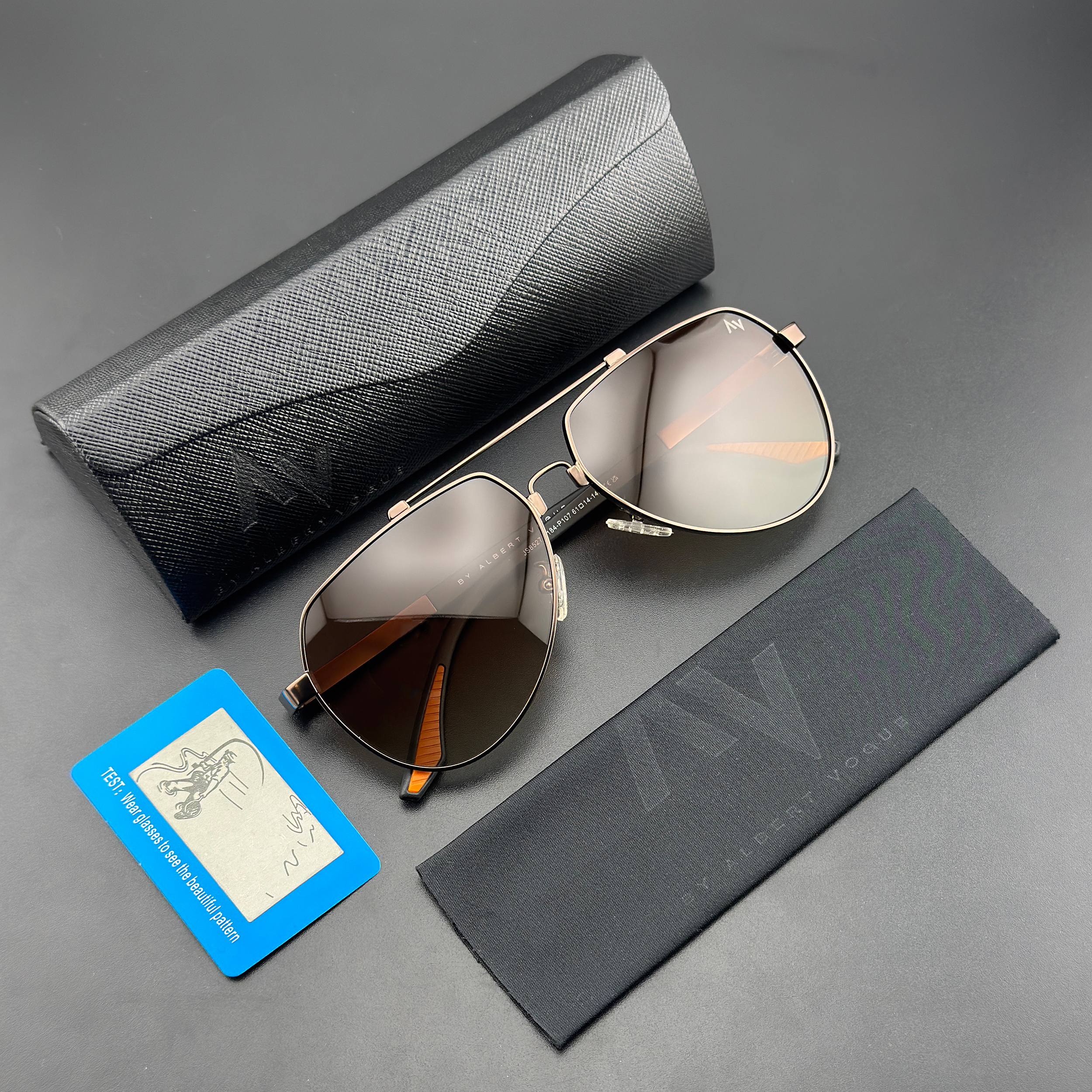 عینک آفتابی مردانه آلبرت وگ مدل JS8527C184-P107 Polarized Flex