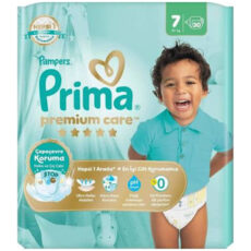 پوشک بچه چسبی پریما مدل premium care سایز ۷ بسته ۳۰ عددی