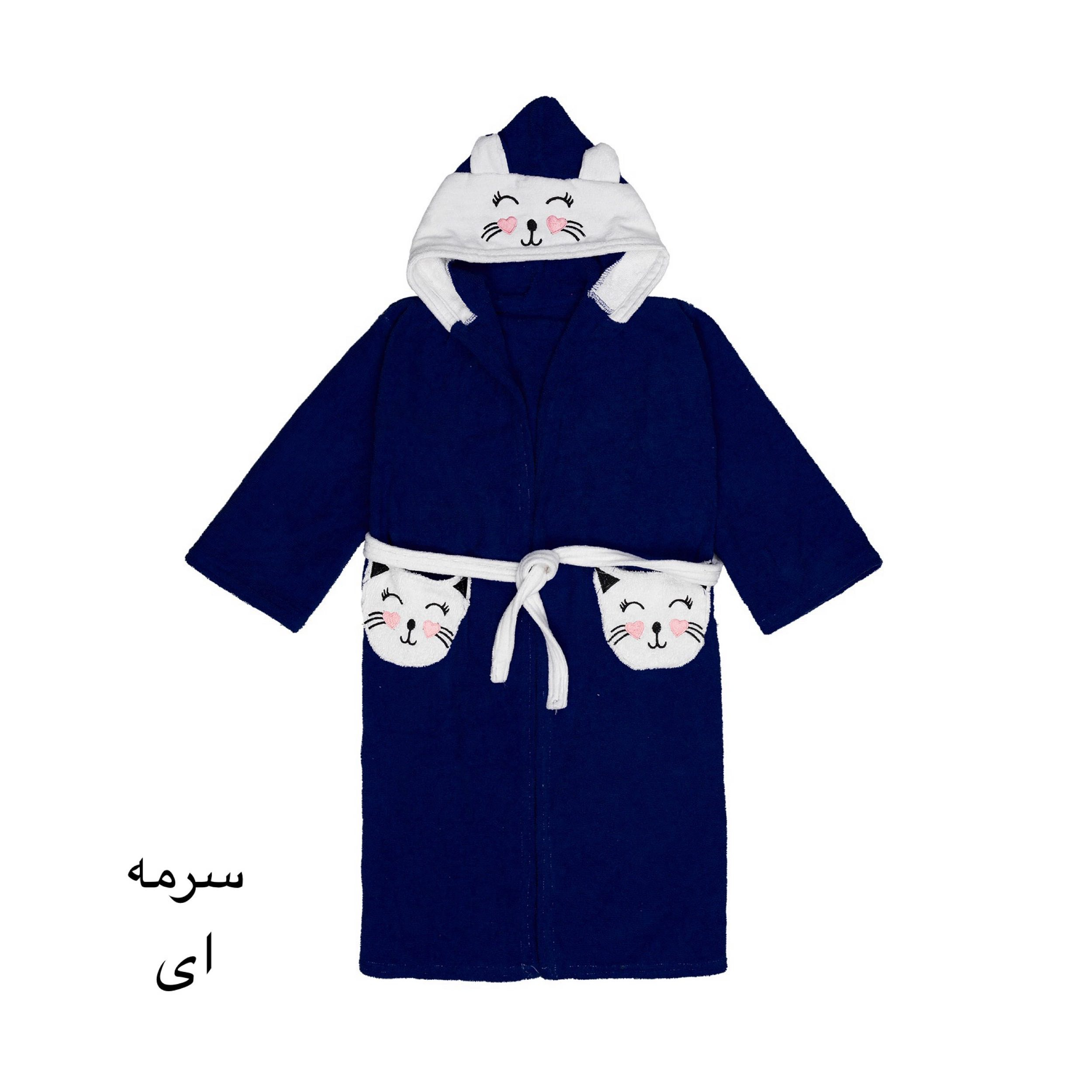 حوله پالتویی کودک هنرمند مدل cat سایز 110×100سانتی متر