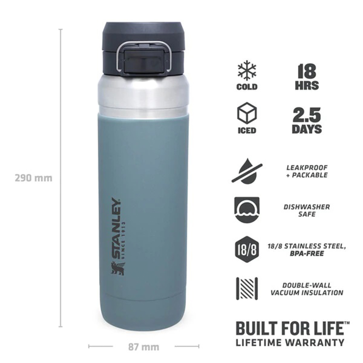 فلاسک استنلی مدل The Quick Flip Bottle  گنجایش 1 لیتر