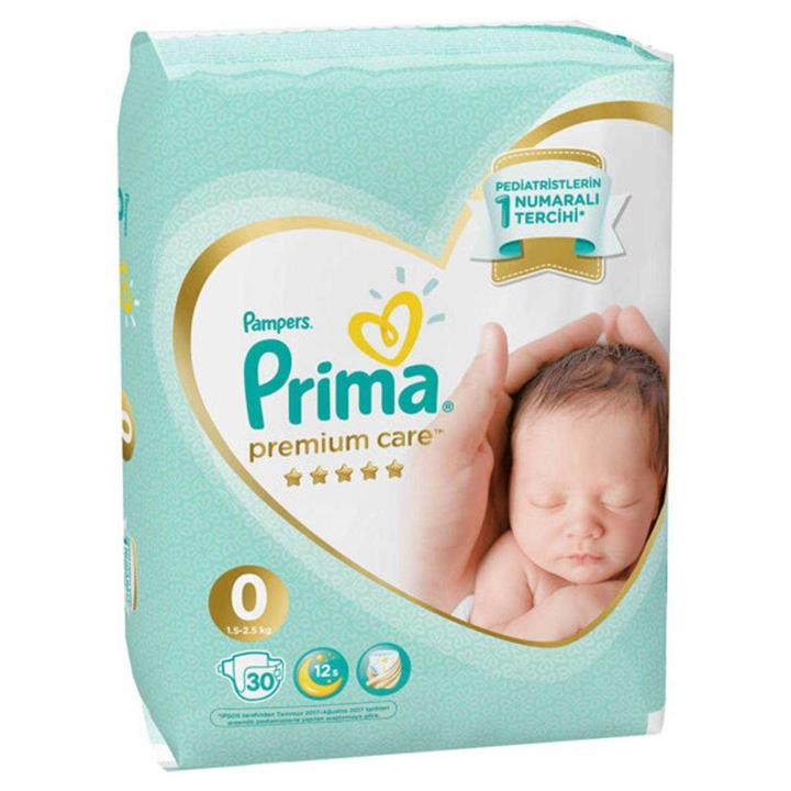 پوشک کودک پریما مدل 01 سایز ۰ بسته ۳۰ عددی