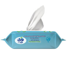 دستمال مرطوب کودک وی کر مدل عصاره جو و روغن پنبه دانه 3 بسته 72 عددی