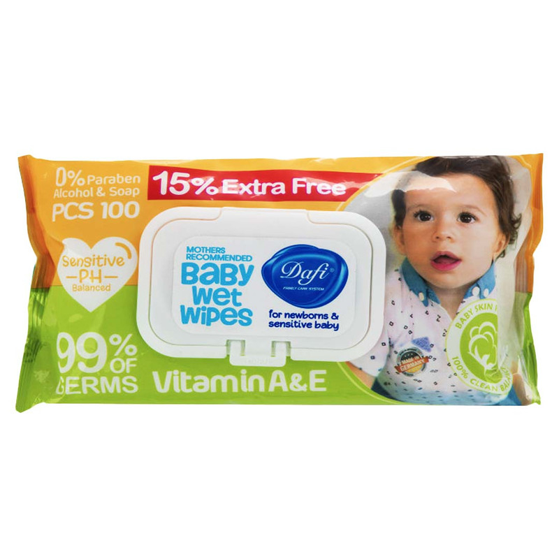 دستمال مرطوب کودک دافی مدل BADASS سه بسته 100 عددی