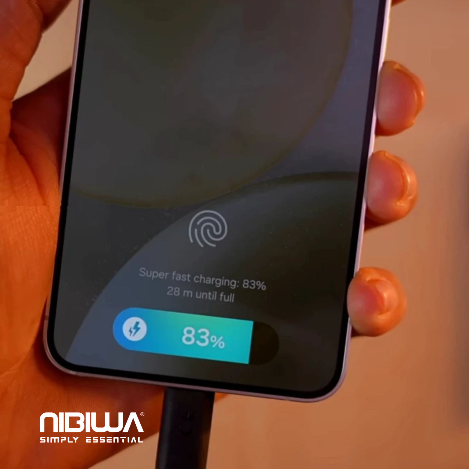 کابل USB-C نیبیوا مدل super fast charging 2.0 طول 2 متر