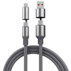 کابل تبدیل USB/USB-C به لایتنینگ/USB-C هارمن مدل SUPERFAST240W 4IN1 B200 طول 1/2 متر