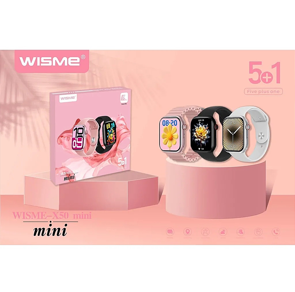 ساعت هوشمند 38 میلیمتری ویسمی مدل X50 MINI با بند سیلیکونی
