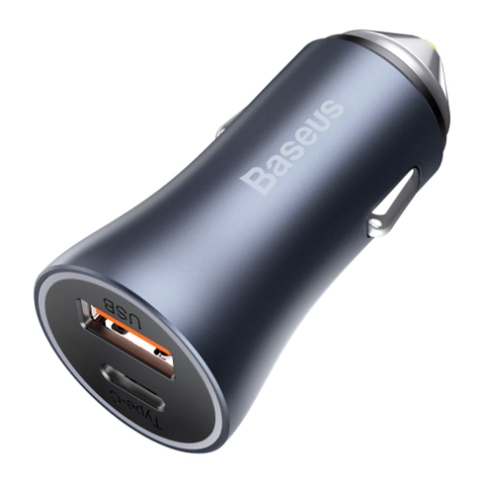 شارژر فندکی باسئوس مدل tzccjd-0g به همراه کابل تبدیل USB-C