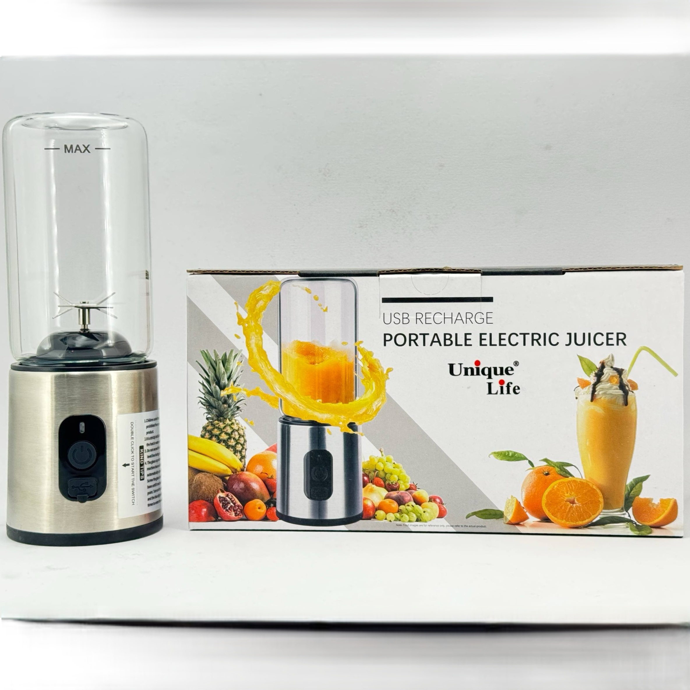شیکر شارژی یونیک لایف مدل portable electric juicer گنجایش 0.35 لیتر