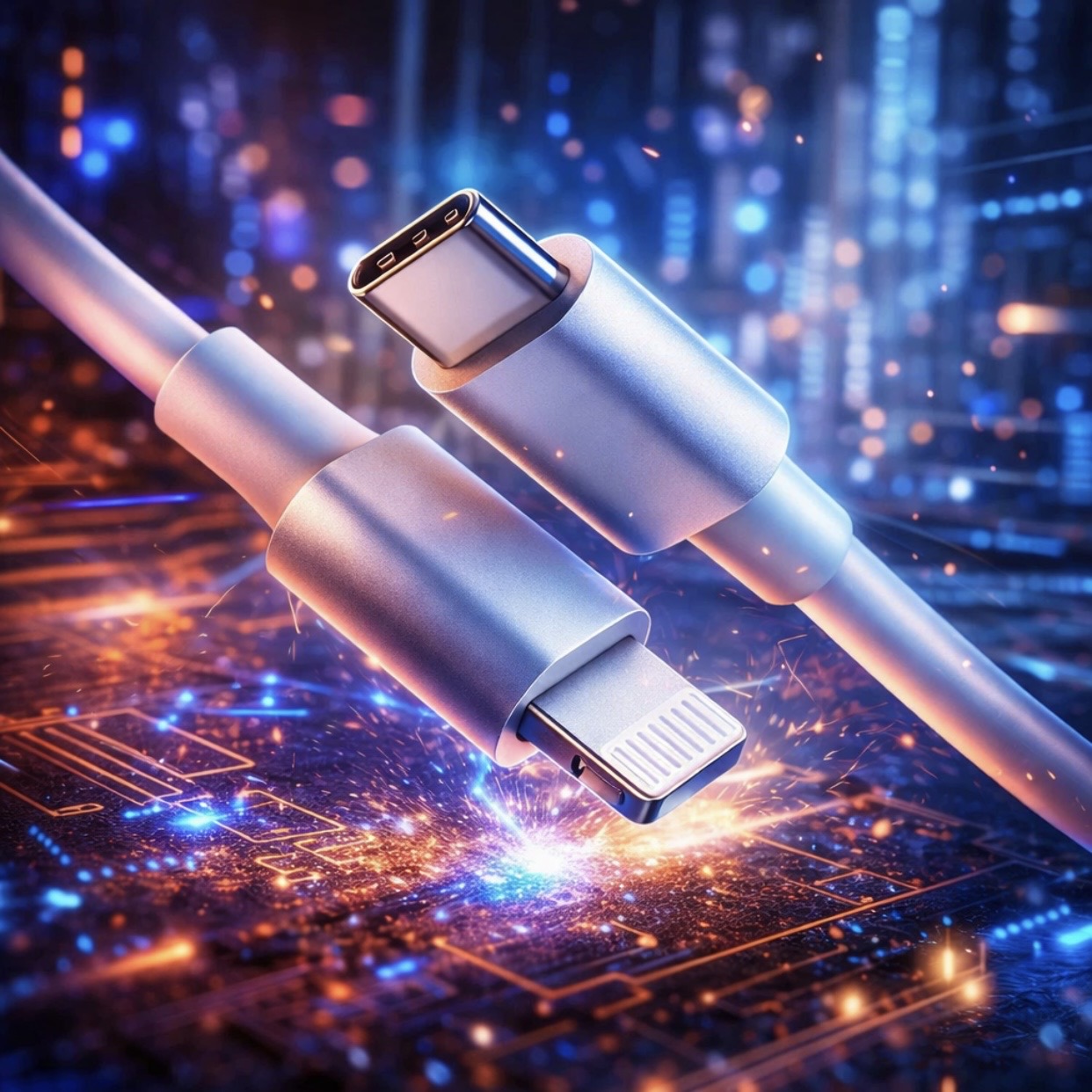 کابل تبدیل USB-C به لایتنینگ سیوگا مدل PowerLine-plus طول 1 متر